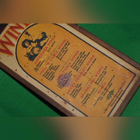 Decorative board Hand carved. Wood  1970s by STARS & STRIPES - Picture 2 of 4